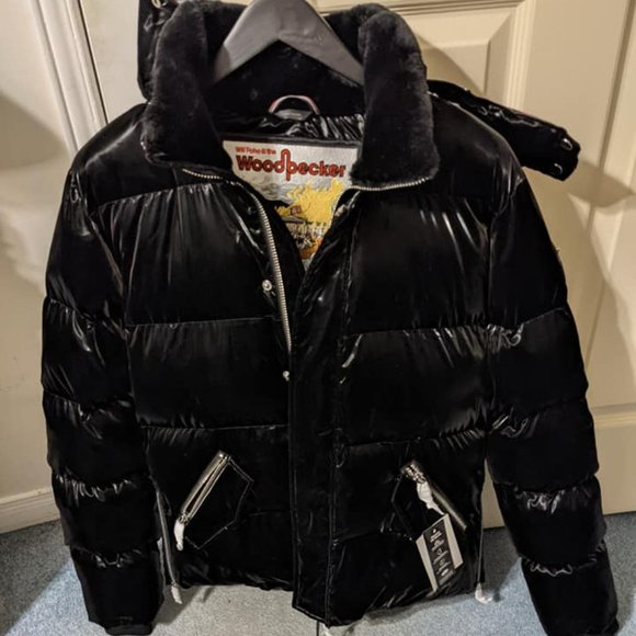 WOODY BOMBER JACKET - ALL WET BLACK - Picture 1 of 4